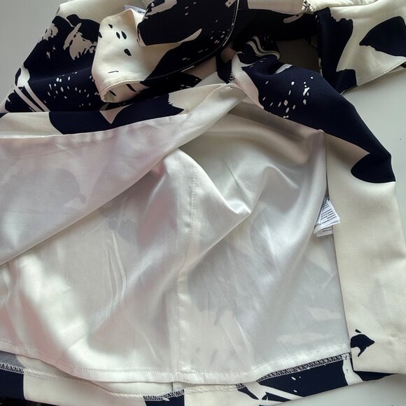 Bardot Floral Midi Dress Womens M Navy & Ivory Sleeveless Cocktail Australian Fa - Picture 9 of 12